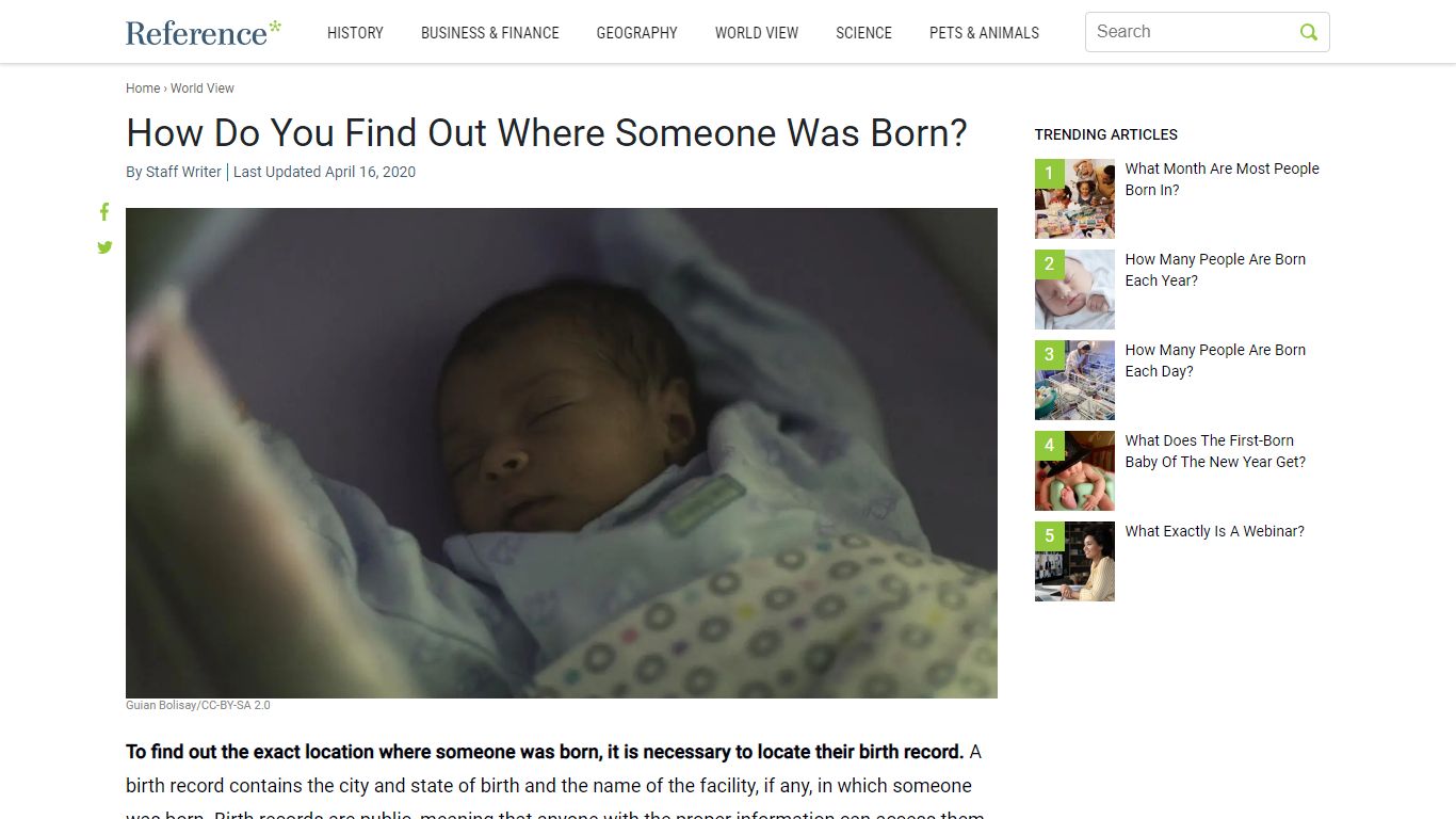 How Do You Find Out Where Someone Was Born? - Reference.com